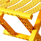 Maxbell Plastic Foldable Camping Stool for Barbecue 9.4x11.8x9.4inch Multifunctional Yellow
