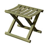 Maxbell Plastic Foldable Camping Stool for Barbecue 9.4x11.8x9.4inch Multifunctional Dark Green