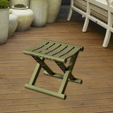 Maxbell Plastic Foldable Camping Stool for Barbecue 9.4x11.8x9.4inch Multifunctional Dark Green