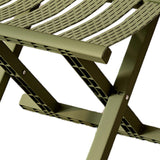 Maxbell Plastic Foldable Camping Stool for Barbecue 9.4x11.8x9.4inch Multifunctional Dark Green