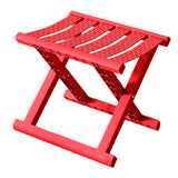 Maxbell Plastic Foldable Camping Stool for Barbecue 9.4x11.8x9.4inch Multifunctional Red