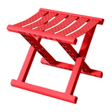 Maxbell Plastic Foldable Camping Stool for Barbecue 9.4x11.8x9.4inch Multifunctional Red