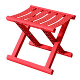 Maxbell Plastic Foldable Camping Stool for Barbecue 9.4x11.8x9.4inch Multifunctional Red