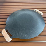Maxbell Frying Pan Round Griddle Non Stick Cookware Cooker Home Korean BBQ Grill Pan 36cm