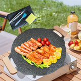Maxbell Frying Pan Round Griddle Non Stick Cookware Cooker Home Korean BBQ Grill Pan 36cm