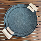 Maxbell Frying Pan Round Griddle Non Stick Cookware Cooker Home Korean BBQ Grill Pan 39.5cm