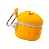 Maxbell Fly Fishing Trash Can Silicone Retractable Practical Fly Fishing Storage Bin Orange Yellow