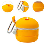 Maxbell Fly Fishing Trash Can Silicone Retractable Practical Fly Fishing Storage Bin Orange Yellow
