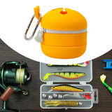 Maxbell Fly Fishing Trash Can Silicone Retractable Practical Fly Fishing Storage Bin Orange Yellow