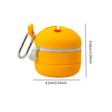Maxbell Fly Fishing Trash Can Silicone Retractable Practical Fly Fishing Storage Bin Orange Yellow