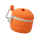 Maxbell Fly Fishing Trash Can Silicone Retractable Practical Fly Fishing Storage Bin Orange