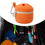 Maxbell Fly Fishing Trash Can Silicone Retractable Practical Fly Fishing Storage Bin Orange