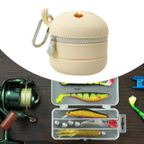 Maxbell Fly Fishing Trash Can Silicone Retractable Practical Fly Fishing Storage Bin Beige