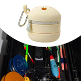 Maxbell Fly Fishing Trash Can Silicone Retractable Practical Fly Fishing Storage Bin Beige