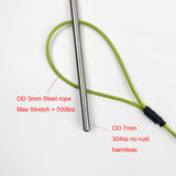 Maxbell Fish Stringer for Freshwater Saltwater Portable Coated Stainless Steel Cable 80cm