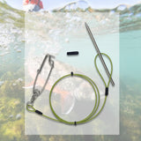 Maxbell Fish Stringer for Freshwater Saltwater Portable Coated Stainless Steel Cable 120cm