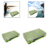 Maxbell Double Sided Fishing Tackle Box Portable Multipurpose Storage Organizer Case 19.5cmx12.5cmx3.5cm