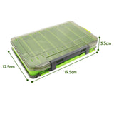 Maxbell Double Sided Fishing Tackle Box Portable Multipurpose Storage Organizer Case 19.5cmx12.5cmx3.5cm