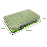 Maxbell Double Sided Fishing Tackle Box Portable Multipurpose Storage Organizer Case 13.5cmx10cmx2.5cm