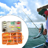 Maxbell Fishing Tackles Set Squid Hook Soft Lures Fishing Baits for Carp Perch Ocean