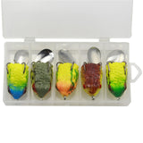 Maxbell 5Pcs Fishing Frog Lures Slow Sinking Soft Fishing Lure for Trout Bass Salmon