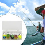 Maxbell 5Pcs Fishing Frog Lures Slow Sinking Soft Fishing Lure for Trout Bass Salmon
