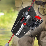 Maxbell Slide in Fishing Rod Hip Holder Equipment Adjustable Professional Rod Holder Black