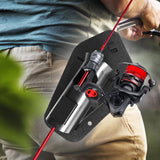 Maxbell Slide in Fishing Rod Hip Holder Equipment Adjustable Professional Rod Holder Black