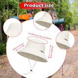 Maxbell Sun Hat Fishing Hat Sun Protection Adults Wide Brim for Sports Hiking Travel Light Beige