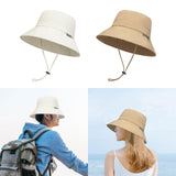 Maxbell Sun Hat Fishing Hat Sun Protection Adults Wide Brim for Sports Hiking Travel Light Beige