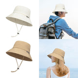Maxbell Sun Hat Fishing Hat Sun Protection Adults Wide Brim for Sports Hiking Travel Light Beige