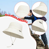 Maxbell Sun Hat Fishing Hat Sun Protection Adults Wide Brim for Sports Hiking Travel Light Beige