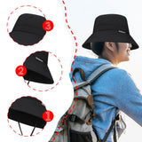 Maxbell Sun Hat Quick Drying Sun Protection Fishing Hat for Outdoor Gardening Summer Black