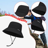 Maxbell Sun Hat Quick Drying Sun Protection Fishing Hat for Outdoor Gardening Summer Black