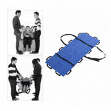 Maxbell Foldable Emergency Stretcher Reusable for Transfer Moving Patients Emergency Blue