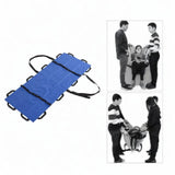 Maxbell Foldable Emergency Stretcher Reusable for Transfer Moving Patients Emergency Blue