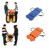 Maxbell Foldable Emergency Stretcher Reusable for Transfer Moving Patients Emergency Blue