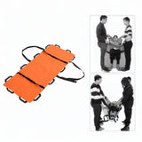 Maxbell Foldable Emergency Stretcher Reusable for Transfer Moving Patients Emergency Orange