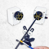 Maxbell Fishing Rod Building Winding Tool Modification Easy to Use Epoxy Drying Rack Black 2 Brackets