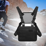 Maxbell Carry Pouch Wear Resistant with Adjustable Straps Fashion Practical Vest Bag Black
