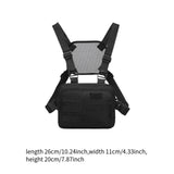 Maxbell Carry Pouch Wear Resistant with Adjustable Straps Fashion Practical Vest Bag Black
