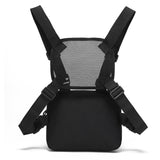 Maxbell Carry Pouch Wear Resistant with Adjustable Straps Fashion Practical Vest Bag Black