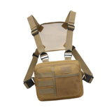 Maxbell Carry Pouch Wear Resistant with Adjustable Straps Fashion Practical Vest Bag Khaki