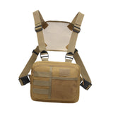 Maxbell Carry Pouch Wear Resistant with Adjustable Straps Fashion Practical Vest Bag Khaki