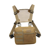 Maxbell Carry Pouch Wear Resistant with Adjustable Straps Fashion Practical Vest Bag Khaki