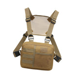 Maxbell Carry Pouch Wear Resistant with Adjustable Straps Fashion Practical Vest Bag Khaki