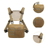 Maxbell Carry Pouch Wear Resistant with Adjustable Straps Fashion Practical Vest Bag Khaki
