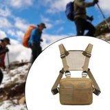 Maxbell Carry Pouch Wear Resistant with Adjustable Straps Fashion Practical Vest Bag Khaki