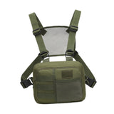 Maxbell Carry Pouch Wear Resistant with Adjustable Straps Fashion Practical Vest Bag Green