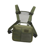 Maxbell Carry Pouch Wear Resistant with Adjustable Straps Fashion Practical Vest Bag Green